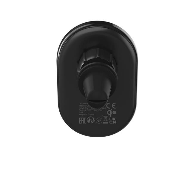 Canyon OnGrip 105, bezdrôtová autonabíjačka, magnetické uchytenie mobilu, 15W, 1x USB-C 20W. čierna 