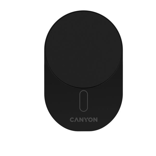 Canyon OnGrip 105, bezdrôtová autonabíjačka, magnetické uchytenie mobilu, 15W, 1x USB-C 20W. čierna 