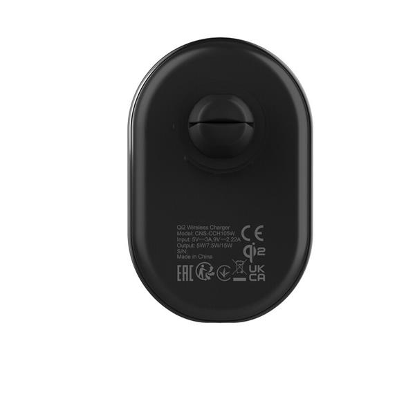 Canyon OnGrip 105, bezdrôtová autonabíjačka, magnetické uchytenie mobilu, 15W, 1x USB-C 20W. čierna 