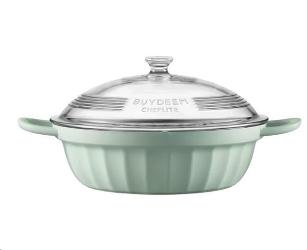 BUYDEEM  multifunkčný hrniec z hliníkovej zliatiny,  3,8L, 28cm,  model CP181,farba zelená 
