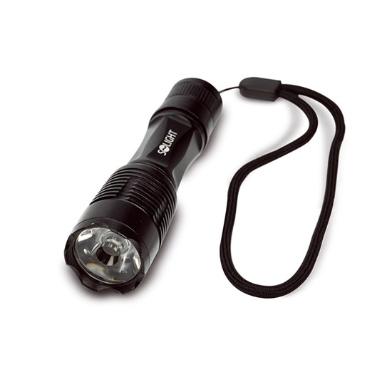 Solight kovové svietidlo malé, 1W LED, čierna, 1x AA 