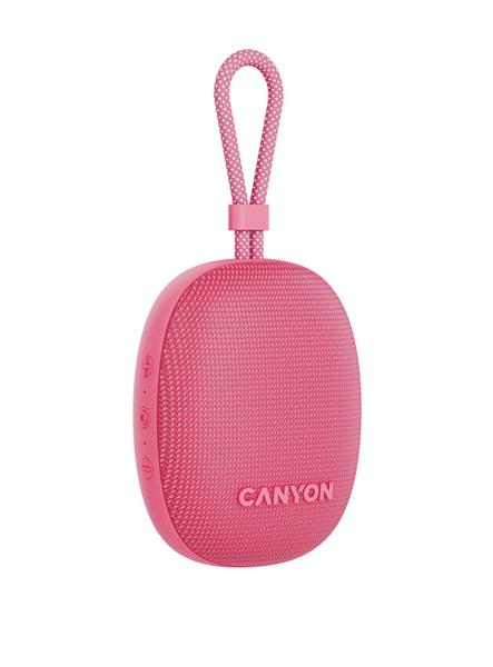 Canyon OnMove 12, prenosný Bluetooth v5.3 reproduktor, 5W, TWS, IPX7, 12 hod, USB-C nab., rúžový 