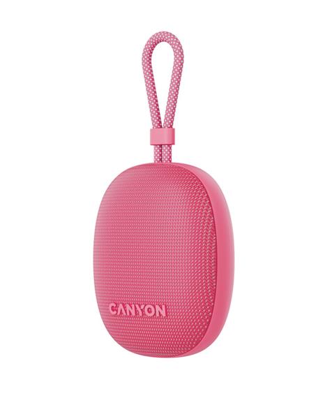 Canyon OnMove 12, prenosný Bluetooth v5.3 reproduktor, 5W, TWS, IPX7, 12 hod, USB-C nab., rúžový 