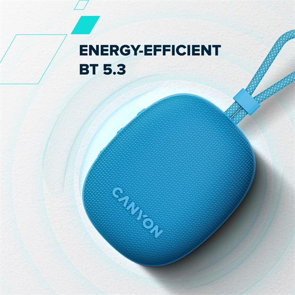 Canyon OnMove 12, prenosný Bluetooth v5.3 reproduktor, 5W, TWS, IPX7, 12 hod, USB-C nab., rúžový 