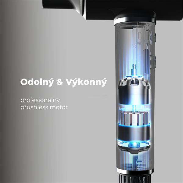 AENO AI ProDryer Fén HD5 čierny, 100km/h, Hlasové ovl., ionizátor, AI, NTC, Gravity/Infra senzor, 67 dB, LED 