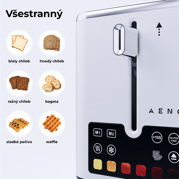 AENO 2-plátkový hriankovač TS4 , automatický,  nerezová oceľ, EU 