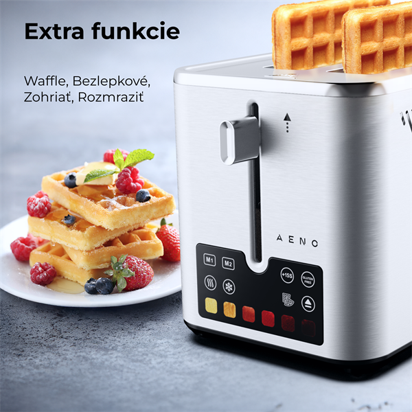 AENO 2-plátkový hriankovač TS4 , automatický,  nerezová oceľ, EU 