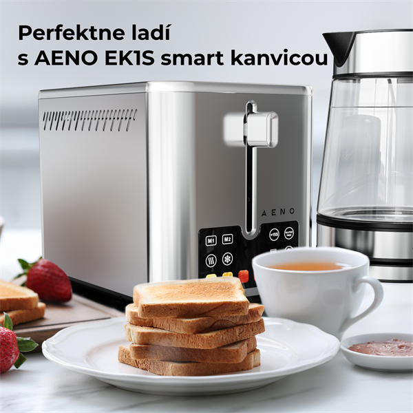 AENO 2-plátkový hriankovač TS4 , automatický,  nerezová oceľ, EU 