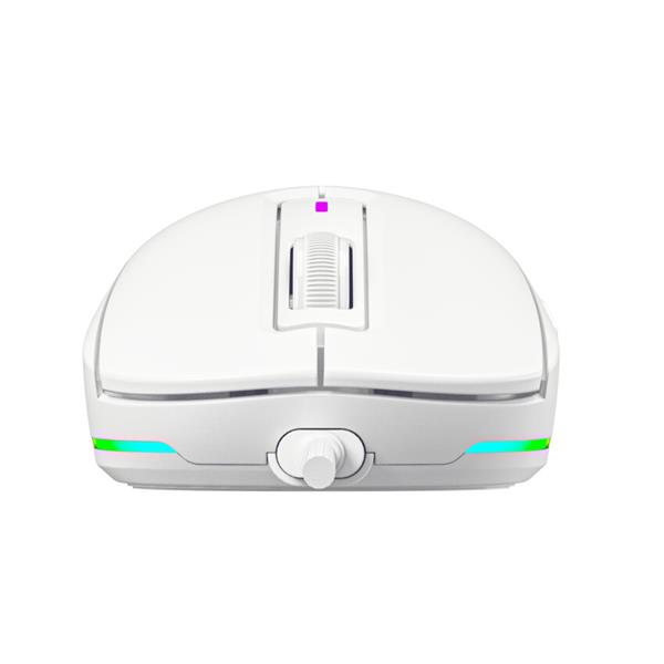 Lorgar MSA10, pokročilá herná myš, USB, 6 prog. tlačidiel, 12 000 dpi, podsvietenie RGB, biela 