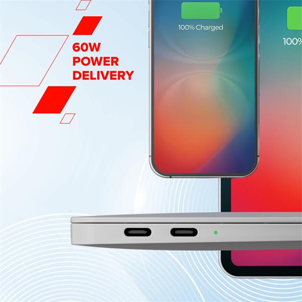 Canyon OnWire CCAP60CL, 1 m, kábel nab. a synchr., USB-C / USB-C, 60W PD, 480Mbps, opletený, čierny 