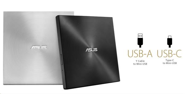 ASUS SDRW-08U9M-U external ultraslim DVD-RW USB-C/A, čierna 