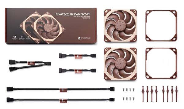 Noctua NF-A12x25 G2 PWM Sx2-PP set 2x ventilátor 120x120x25mm 