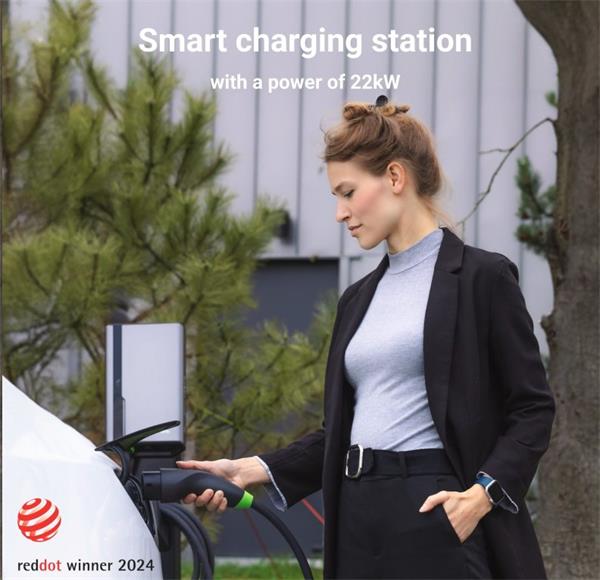Green Cell GC HabuDen Wallbox 22kW prémiová nabíjacia stanica pre elektrické vozidlá s aplikáciou a RFID, 7,5m kábel 