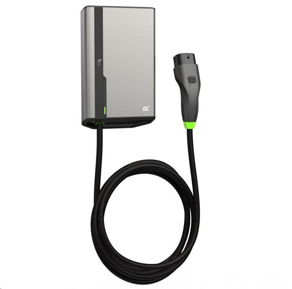 Green Cell GC HbuDen Wallbox 22kW prémiová nabíjacia stanica pre elektrické vozidlá s aplikáciou, 5m kábel 