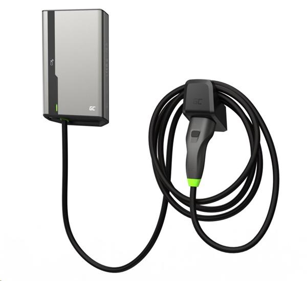 Green Cell GC HbuDen Wallbox 22kW prémiová nabíjacia stanica pre elektrické vozidlá s aplikáciou, 5m kábel 
