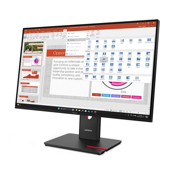 Lenovo T27-40 27" 1920x1080 FHD 1500:1 300cd 4ms HDMI+DP+USB+USB-C 3y 