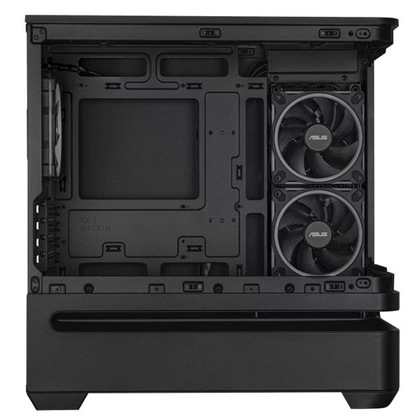 ASUS PRIME AP202 TG ARGB BLACK, 3x ARGB fan, mATX, USB-C, čierna 