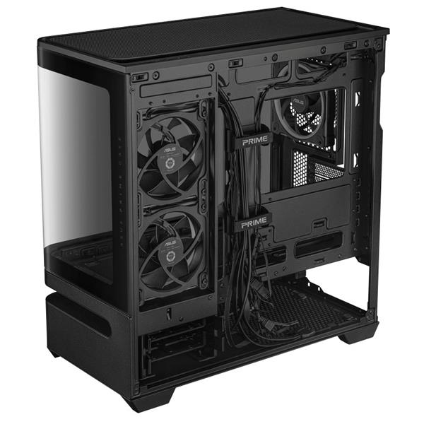 ASUS PRIME AP202 TG ARGB BLACK, 3x ARGB fan, mATX, USB-C, čierna 