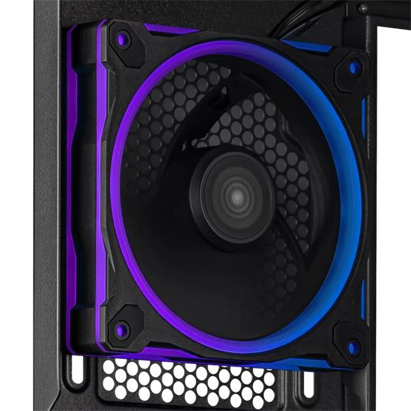 ASUS PRIME AP202 TG ARGB BLACK, 3x ARGB fan, mATX, USB-C, čierna 
