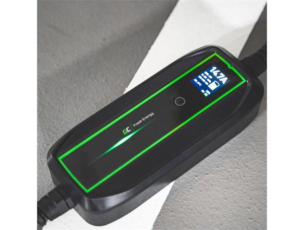 Green Cell Mobilná nabíjačka GC EV PowerCable 3,6 kW Schuko Typ 2 na nabíjanie elektromobilov a plug-in hybridov 