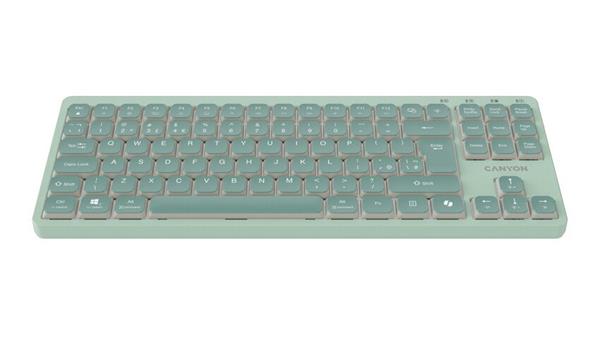 Canyon OnType 10, klávesnica, mechanická, USB, multimediálna, zelená 
