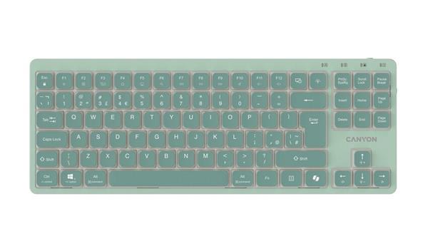 Canyon OnType 10, klávesnica, mechanická, USB, multimediálna, zelená 
