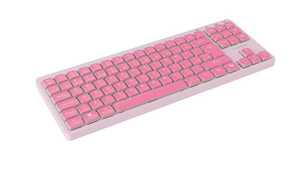 Canyon OnType 10, klávesnica, mechanická, USB, multimediálna, ružová 