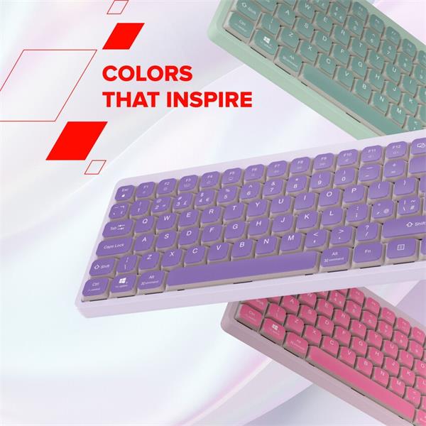 Canyon OnType 10, klávesnica, mechanická, USB, multimediálna, ružová 