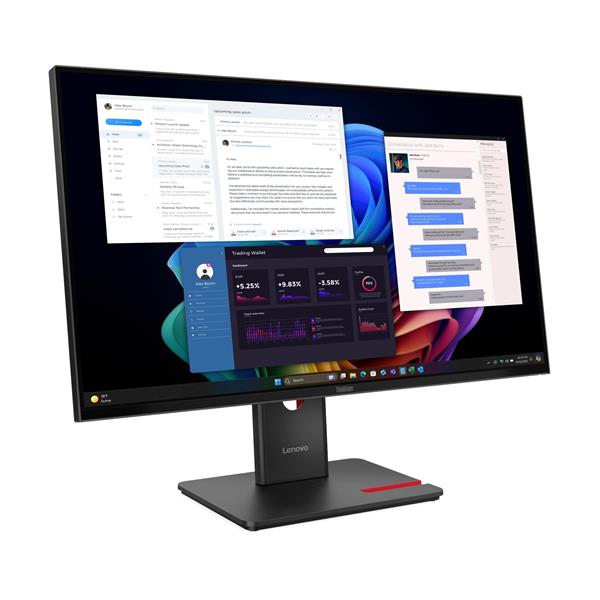 Lenovo T27UD-40 27" 3840x2160 4K 1500:1 350cd 4ms HDMI+DP+USB+USB-C+RJ45 dock PD100W webcam 3y 