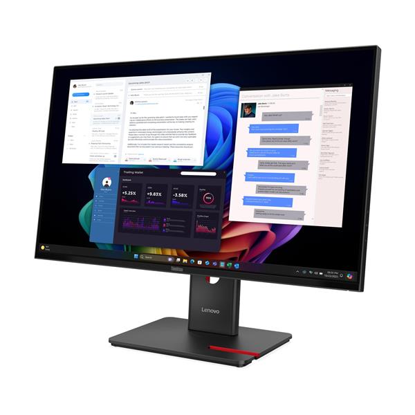 Lenovo T27UD-40 27" 3840x2160 4K 1500:1 350cd 4ms HDMI+DP+USB+USB-C+RJ45 dock PD100W webcam 3y 