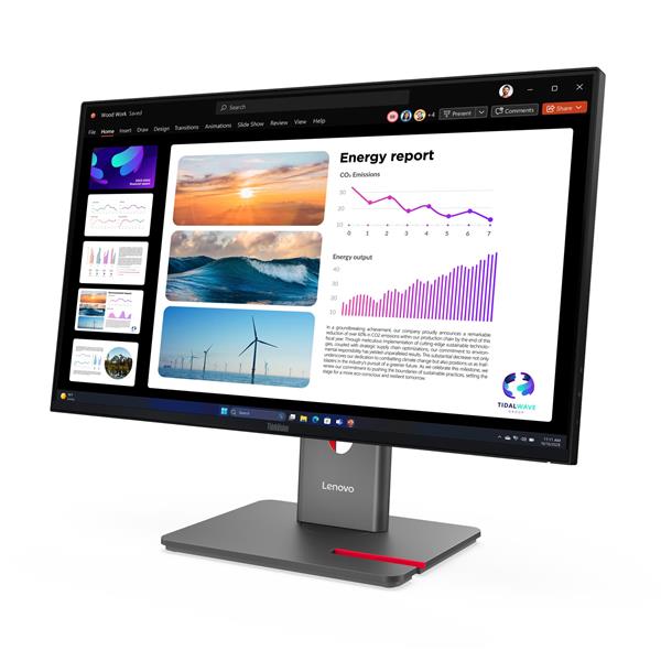 Lenovo P24Q-40 23.8" 2560x1440 QHD 1500:1 300cd 4ms HDMI+DP+USB+USB-C 3y 