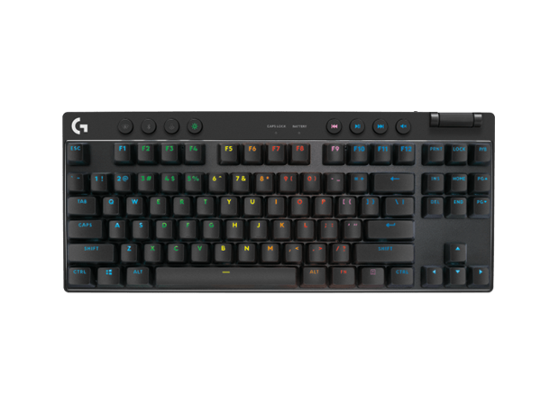 Logitech® G PRO X TKL LIGHTSPEED Gaming Keyboard-BLACK-US INT"L-2.4GHZ/BT- CLICKY 