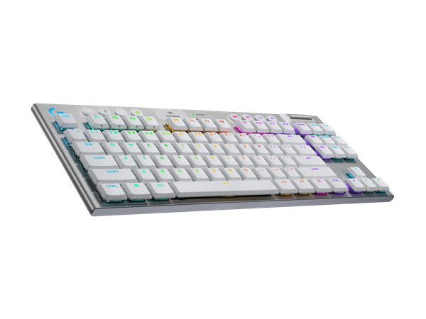 Logitech® G915 X LIGHTSPEED TKL Low-Profile Wireless Gaming Keyboard - WHITE - US INT"L - hmatová 