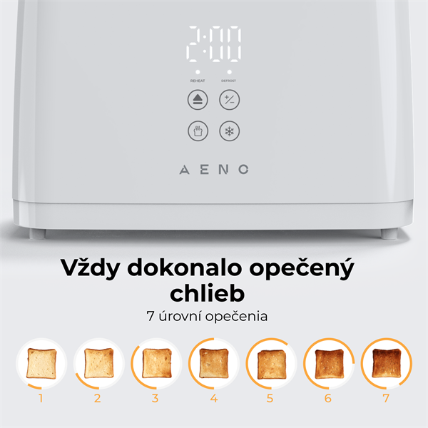 AENO 2-plátkový hriankovač TS2 , 930W,  automatický,  biela farba, EU 