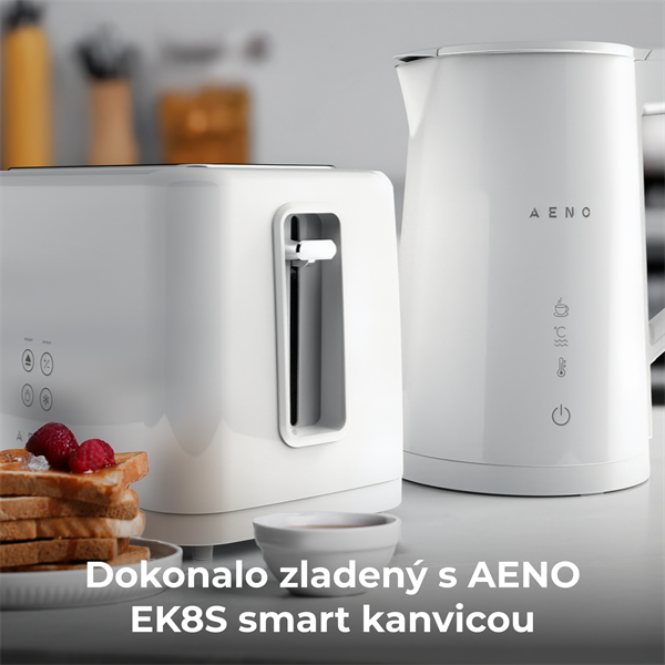 AENO 2-plátkový hriankovač TS2 , 930W,  automatický,  biela farba, EU 