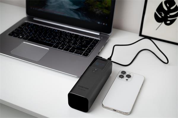 Canyon PB-2010, Powerbank, Li-Pol, 27.000 mAh, Digitálny displej, 2xUSB-C + 1xUSB-A, výkon 140W, nabíjanie notebookov! 