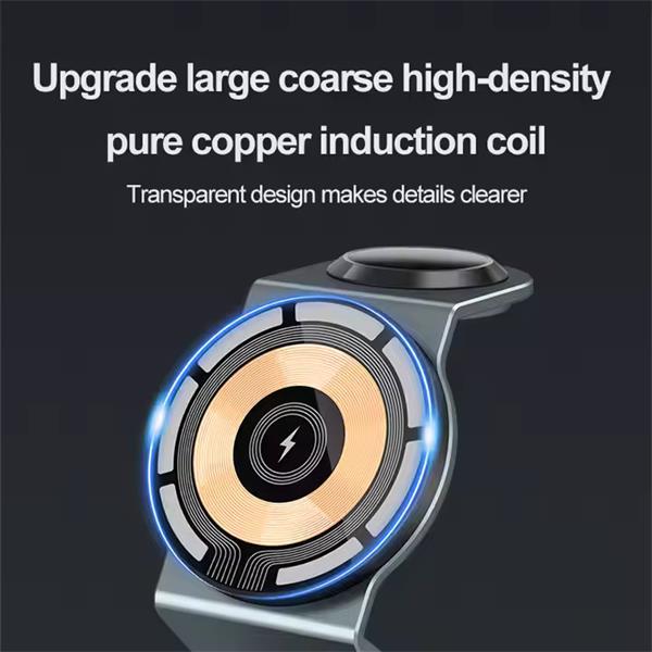 1stCOOL QI nabíjacia stanica 3in1 21W, MagSafe, Transparent, USB-C 