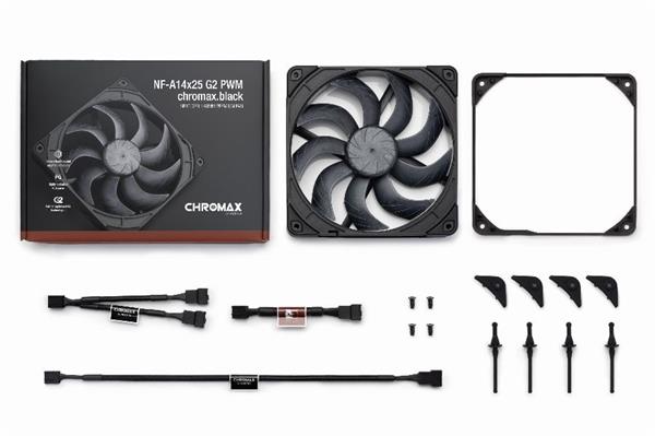 Noctua NF-A14x25 G2 PWM chromax.black ventilátor 140x140x25mm 