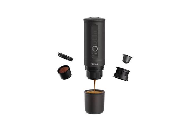Outin Nano Prenosný espresso kávovar, farba vesmírne sivý 