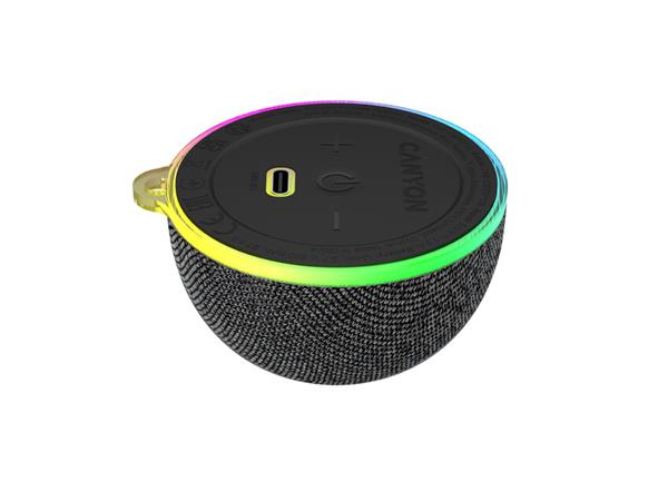 Canyon OnMove 13, ultra kompaktný BT 6.0 reproduktor, Magsafe kompatibilný, RGB podsvietenie, 5W, 600mAh, USB-C nab. 