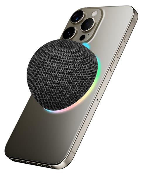 Canyon OnMove 13, ultra kompaktný BT 6.0 reproduktor, Magsafe kompatibilný, RGB podsvietenie, 5W, 600mAh, USB-C nab. 