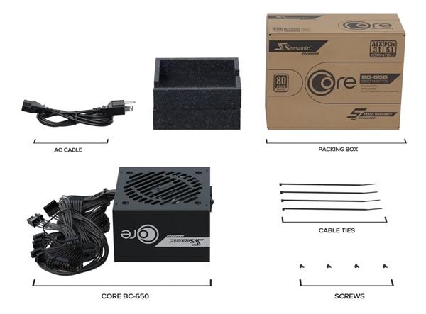 Seasonic Core BC-650 ATX 3.1Bronze  