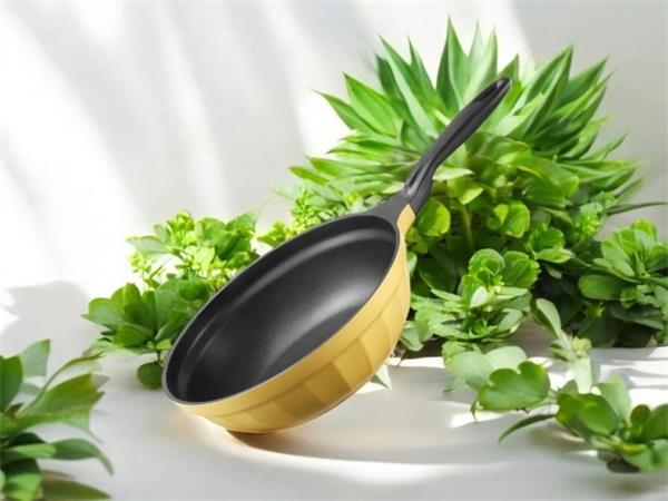 BUYDEEM Hliníková nepriľnavá panvica 30 cm, model CP102, farba jemná žltá 