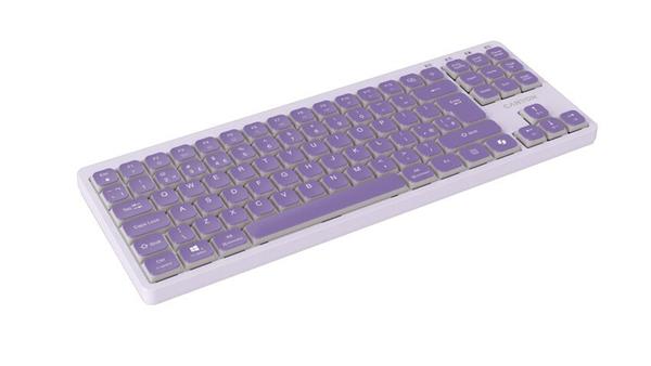 Canyon OnType 10, klávesnica, SK/CZ lokalizácia, mechanická, USB, multimediálna, fialová 