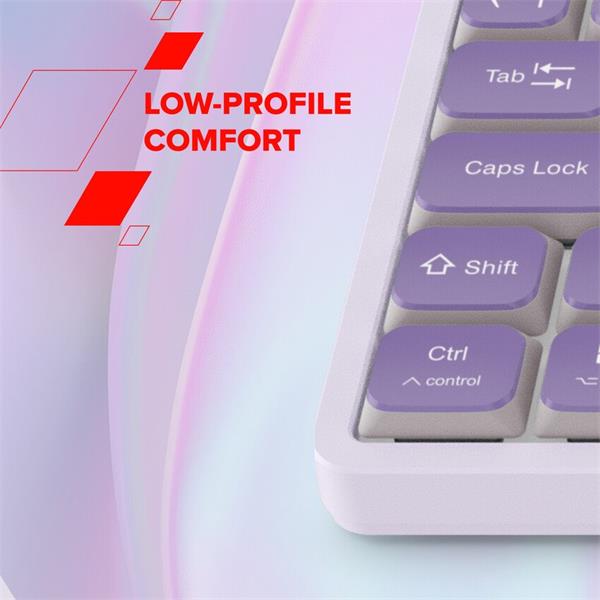 Canyon OnType 10, klávesnica, SK/CZ lokalizácia, mechanická, USB, multimediálna, fialová 
