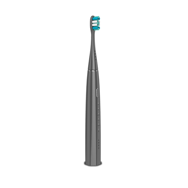 AENO sonická zubná kefka DB10G, farba šedá, 5 módov, 3 náhradné hlavice, batéria 1400 mAh, 48600 ot/min, 90 dní bez nab. 