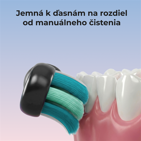 AENO sonická zubná kefka DB10G, farba šedá, 5 módov, 3 náhradné hlavice, batéria 1400 mAh, 48600 ot/min, 90 dní bez nab. 
