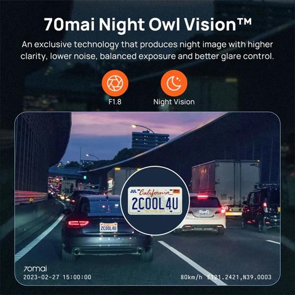 70mai 4K A800SE 4G Dash Cam 