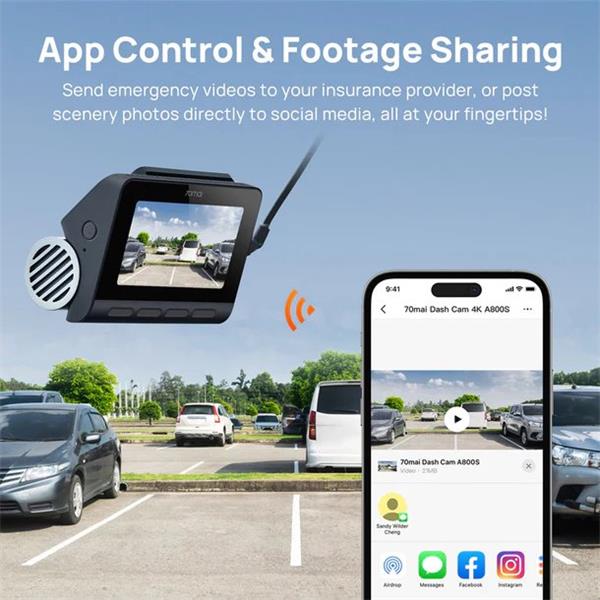 70mai 4K A800SE 4G Dash Cam 