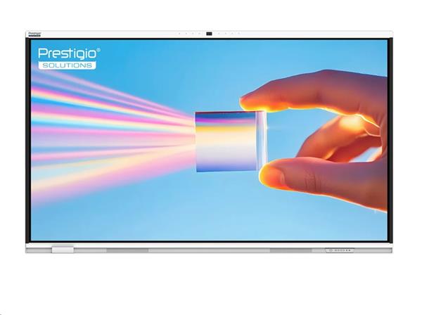 75" PRISM Séria,PRESTIGIO SOLUTIONS,  Android 14 EDLA + upgr 16, 50 dotyk, 9H, 3x20W, AI Kamera, 100 000:1, 